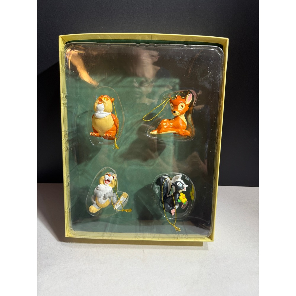 Disney Christmas Collection Bambi Ornament Set 4 Piece Storybook Boxed Set